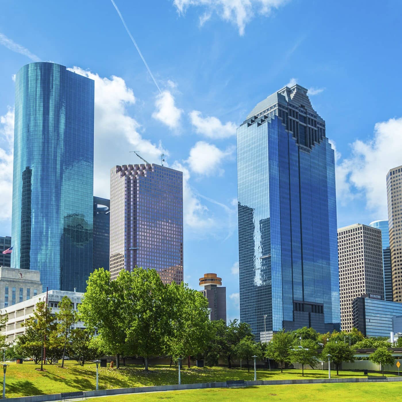 A stock photo of skyscrapers